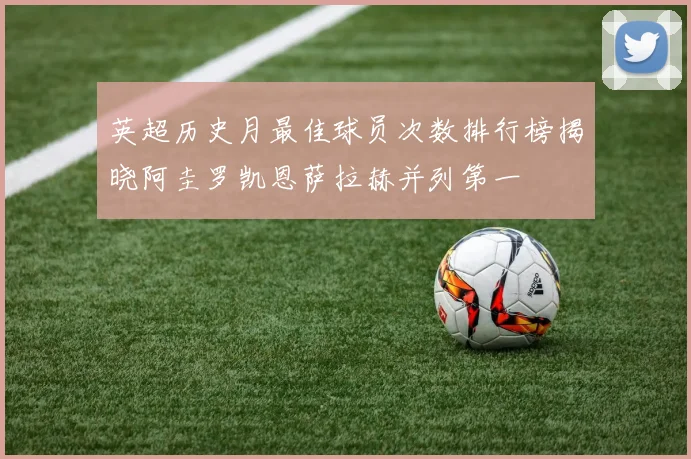 英超历史月最佳球员次数排行榜揭晓阿圭罗凯恩萨拉赫并列第一